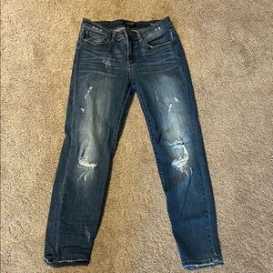 Judy Blue Dark Blue Distressed Skinny Jeans